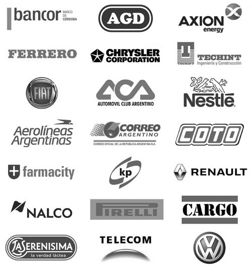 Logos empresas blanco y negro